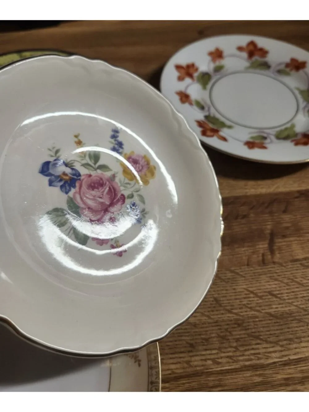 Colorful Mismatched Floral Fine China ~6.5